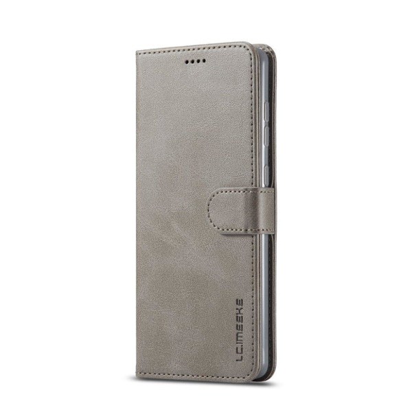 LC.Imeeke läder Samsung Galaxy S10 Lite fodral - Silver/Grå Silvergrå