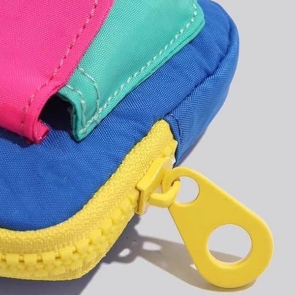 Mini Backpack Coin Purse, Canvas Keychain Wallet Zipper, Coin Purses and Pouches, Pink Blue