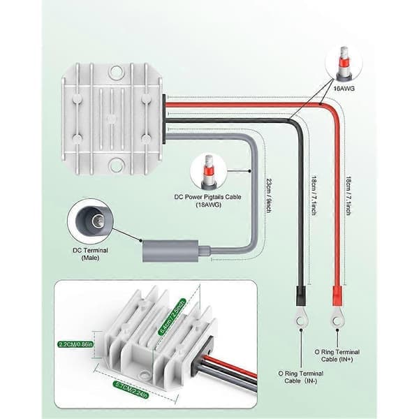 Til Starlink Mini 12V Adapter DC Step Up Converter 12V til 30V 3.5A Smart Boost til Starlink Mini Strømforsyningskabel