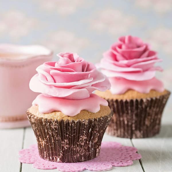 3-pakning Rosetråder - Marsipanroser - Former - Baking Hvit