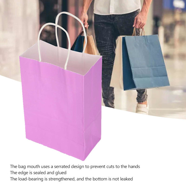 10 st Kraftpapperspåsar Bärbar Förpackning Presentpåse Tillbehör för Shopping Födelsedagsfester