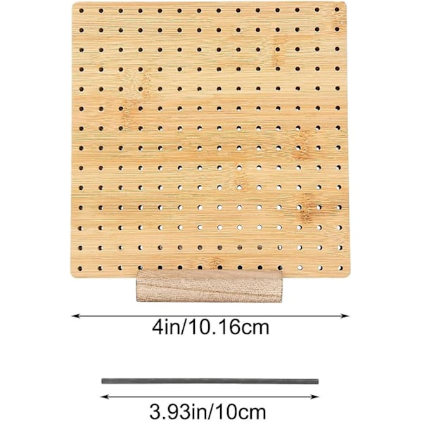 Blockningsbräda, Blockningsbrädor för Virkning, Kvadratiska Blockningsbrädor för Stickning och Virkningsprojekt Handgjord Stickning med Träbas 7*7 holes