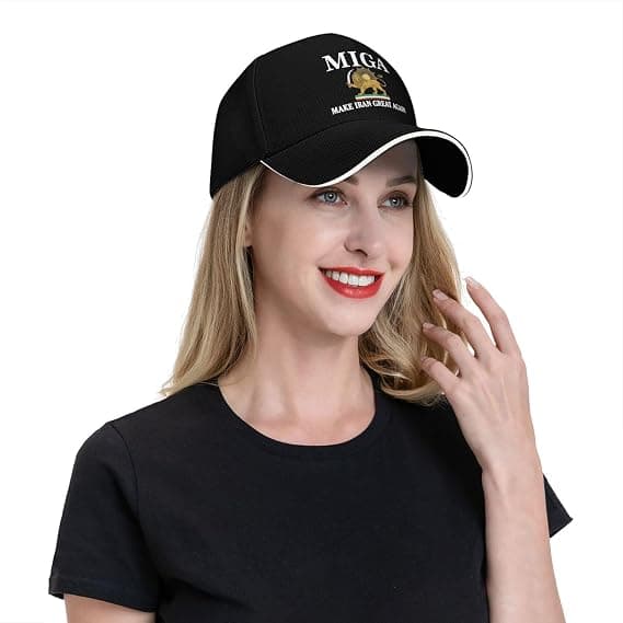 Iran-inspirert Trucker Caps for menn og kvinner Svart
