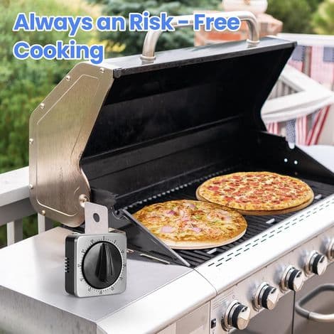 Mekanisk og magnetisk køkkentimer - Rustfrit stål - Magnetisk timer - 60 minutter