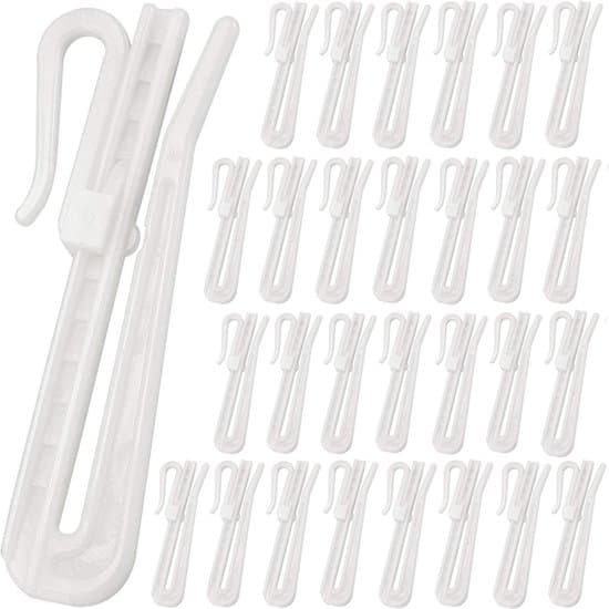 Justerbara gardinkrokar - passar olika gardiner - 50-pack - plast