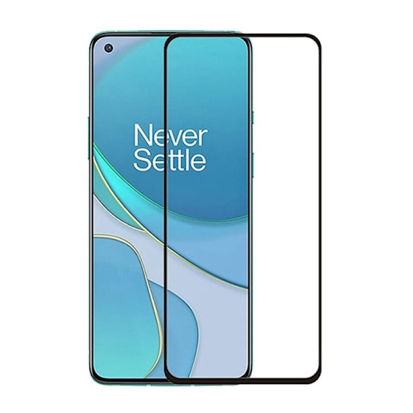 SKALO OnePlus 8T Heltäckande Skärmskydd Härdat Glas - Svart Svart