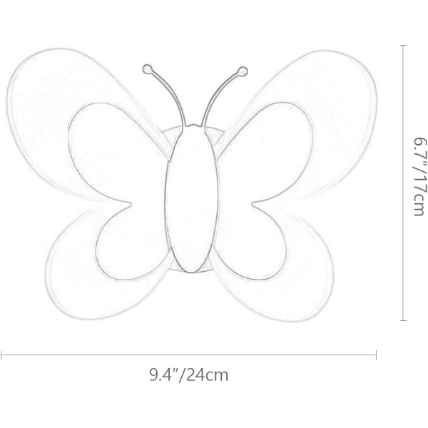 Inomhus vägglampa LED söt fjäril vägglampa för barnkammare dekor väggdekor, sänglampa, inomhus nattlampa