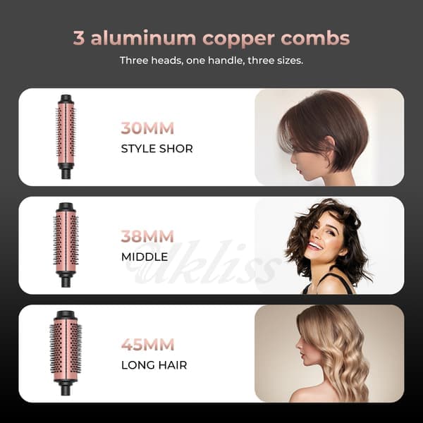 Wavytalk Hot Brush, Ionic Heated Round Brush for Voluminous Hairstyles, Ceramic Ionic Technology Reduces Hair Damage, Fast Heating