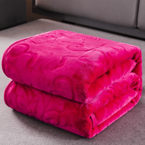 Tjockad mjölkfiber Coral Fleecefilt Flanellfilt Studentfilt Litet täcke Rose Red 180*200cm Rose Red 180*200cm