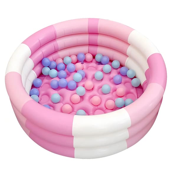 Oppustelig børnepool oppustelig børnepool småbørnspool til sommervandfest have Pink