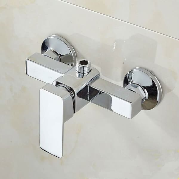 Nosheir Chrome Wall-Mounted Mixer - Hot and Cold Water Mixer - Solid Brass Body - Polished Chrome Finish