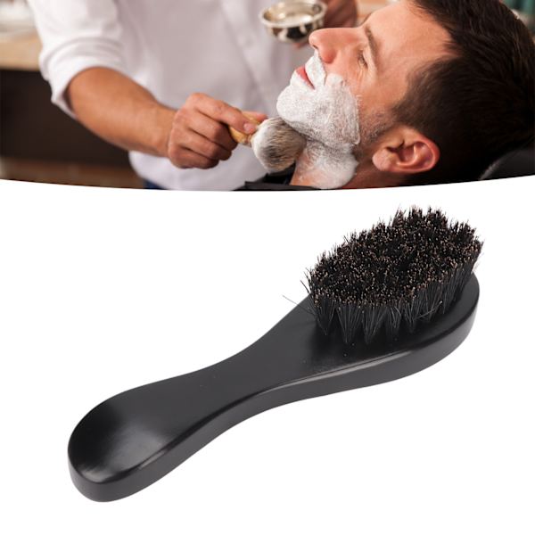 Skäggborste för barberare, blekning, rengöring, bärbar, i trä, mjuk, för nacke och skäggblekning, för män