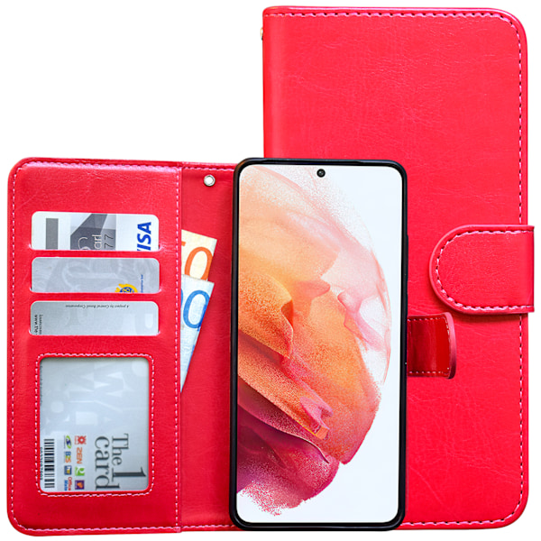 Samsung Galaxy S21 Plus - Läderfodral / Skydd Svart Svart