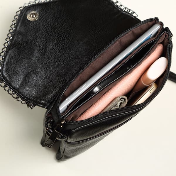 En sort (ca. 26*5*18cm) skuldertaske designer tasker berømte mærke dametasker håndtasker crossbody tasker til kvinder aftentasker damer PU