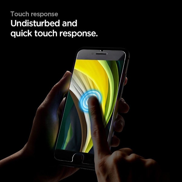 Spigen 2-Pack Fc Härdat Glas Skärmskydd iPhone 7/8/SE (2020/2022) - Svart Svart