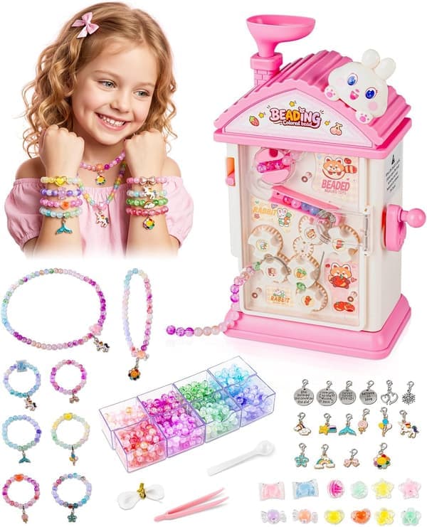 Aywewii Armbåndsfremstillingssæt, 800+ dele Perler DIY Smykkegave til piger 6-12 år