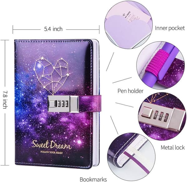 2025 New Zodiac Personalized Minimalist Password Notebook, Multifunctional Business Office Gift Notebook - Starlight Blessing ⊱⊱⊱