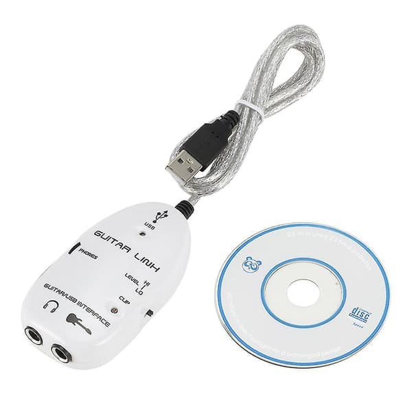 Gitarr till USB-gränssnittskabeladapter Ljudanslutningsinspelare för PC/dator Bästa presenten