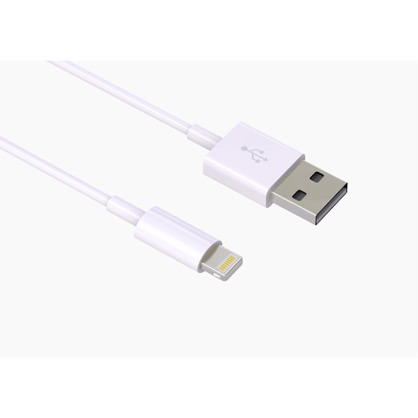 2M Lightning Snabb Laddare Kabel Till iPhone Vit iOS14 3-Pack 3-Pack
