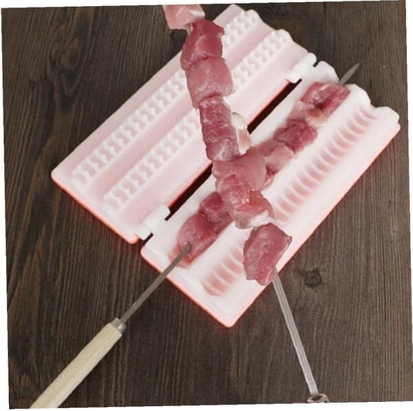 1 st grillverktyg grillnålslåda säkerhet kött grönsaker shish nötkött lamm kebabspett