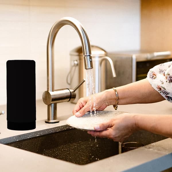 Silikone opvaskemiddeldispenser, klembar opvaskemiddelflaske, silikoneflaske med skillevæg, velegnet til køkken og badeværelse (sort).