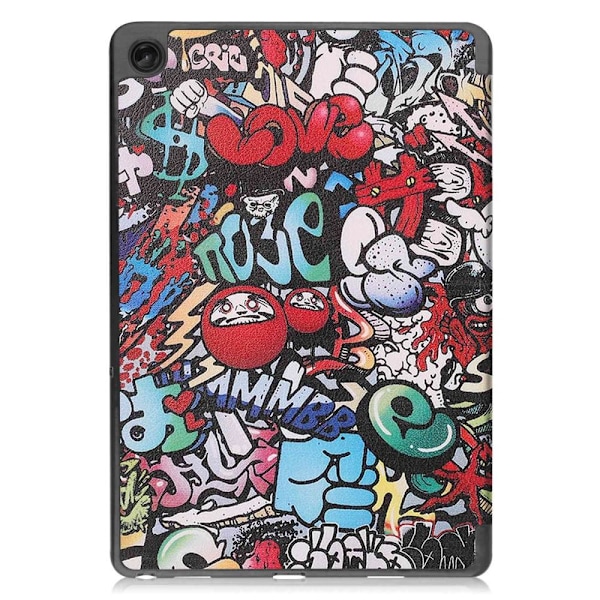 Tri-fold Fodral till Lenovo Tab M10 Plus Gen 3 - Graffiti multifärg