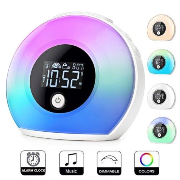 Väckarklocka Lampa Bluetooth Högtalare 3 i 1 multifunktionell