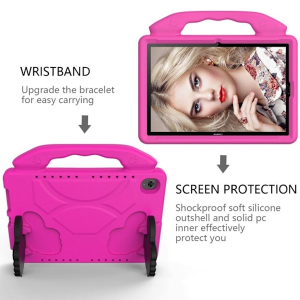 Huawei MediaPad M5 10 / MediaPad M6 10.8 stötsäkert fodral - Ros Rosa