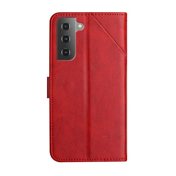 SKALO Samsung S22+ Embossed Plånboksfodral i PU-Läder - Fler fär Röd