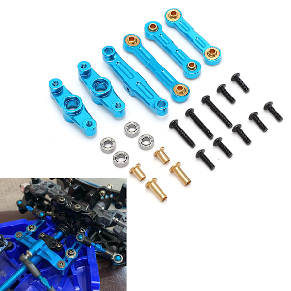 Aluminiumlegering Kullagersvev Styrningsset för Tamiya TT02 1/10 RC Bil Uppgraderingsdelar
