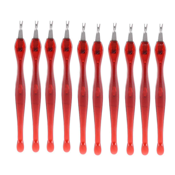 10 st nagelbandsborttagare, nagelbandsskrapa, död hudborttagare, kallusborttagare, gaffel, brun