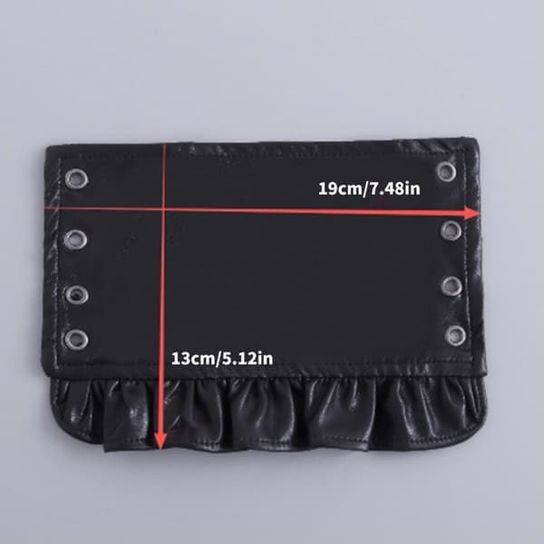 Adjustable Gothic PU Leather Arm Guard Unisex Festival Costume Accessory