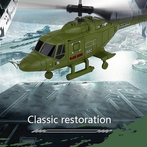 Helikopter Fjärrstyrd inomhus Mini Helikopter Leksak, Fjärrstyrd Rc Helikopter, Flygplan, Present Green
