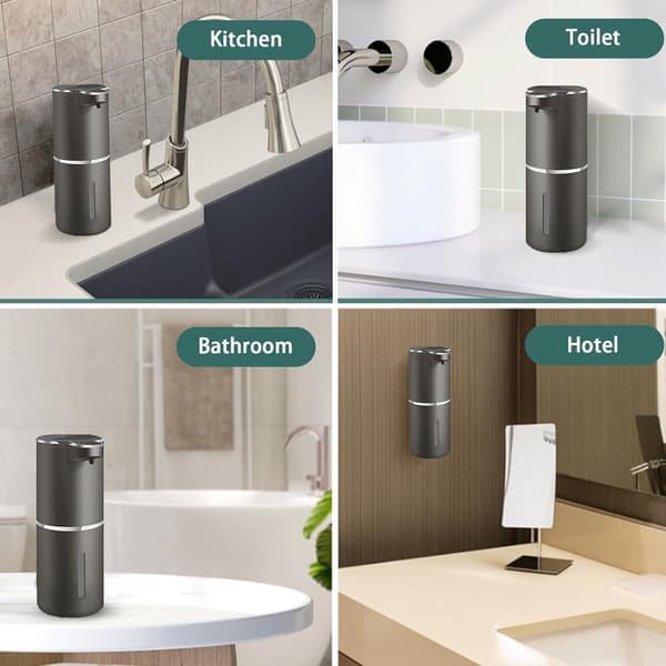 Automatic Soap Dispenser 350ml Soap Pump USB Rechargeable with Infrared Motion Sensor Automatic Foam Dispenser Foam Technology Infrared Sensor White