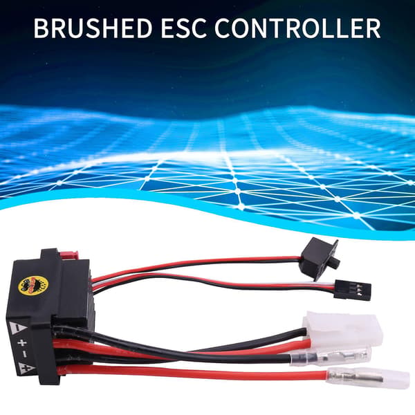 RC ESC 320A 6-12V Børstet ESC Hastighetsregulator med 2A BEC for RC Båt U6L5 Black