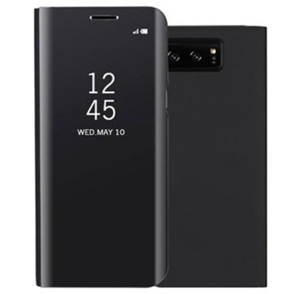 Luxury Mirror View Samsung Galaxy Note8 Flipfodral - Svart Svart