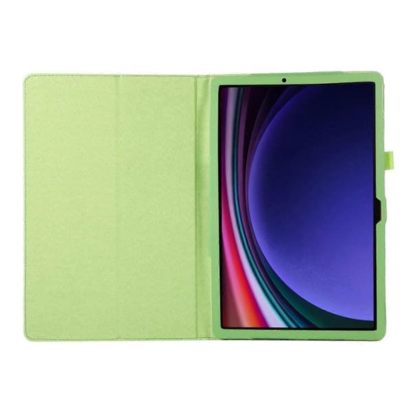 Etui til Samsung Galaxy Tab S10+ Bi-Fold Stand Læder Tablet Etui Litchi Tekstur - Grøn