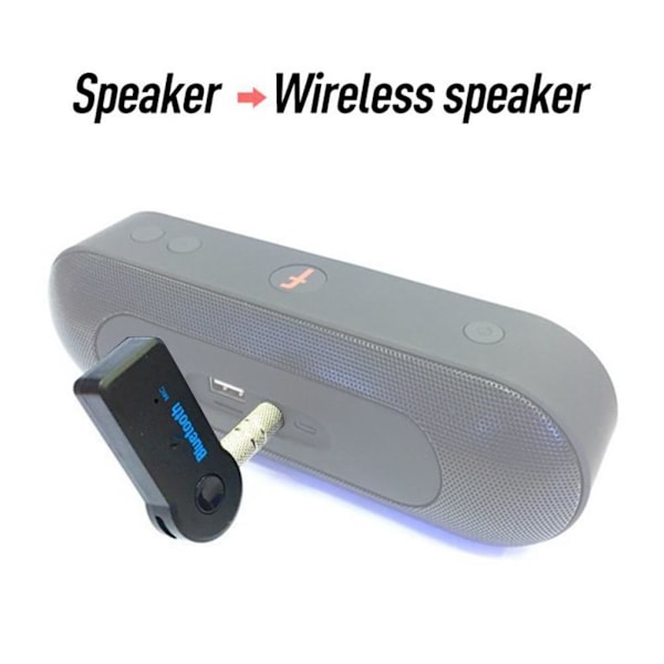 1X Trådlös Bluetooth-adapter 3,5 mm Aux Audio Musik Bil 2024 Rec