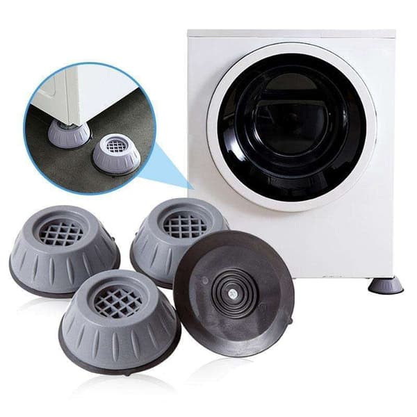 Washing Machine Vibration Dampers - Vibration Damping Feet Grey One Size
