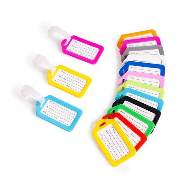 Bagagetag / Adresstag / Luggage tag - Märkning väska Gul Gul