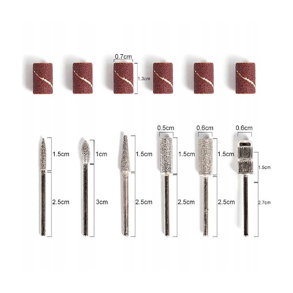 6st Drillbits - Bits till elfil - Sandingband Silver