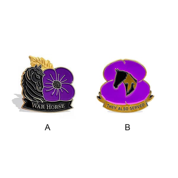 War Horse Purple Poppy Badge i begrenset opplag A