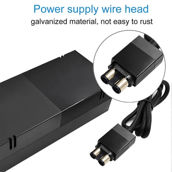 For Xbox One strømforsyningsenhet med strømkabel, strømforsyning AC-adapter erstatning US-plugg
