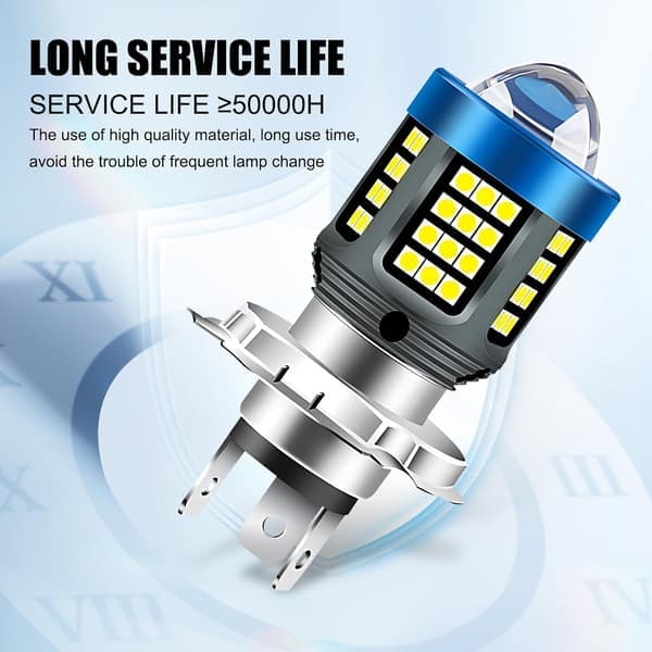 LED Motorcycle Headlight H4 BA20D P15D White/Yellow Ultra High Brightness