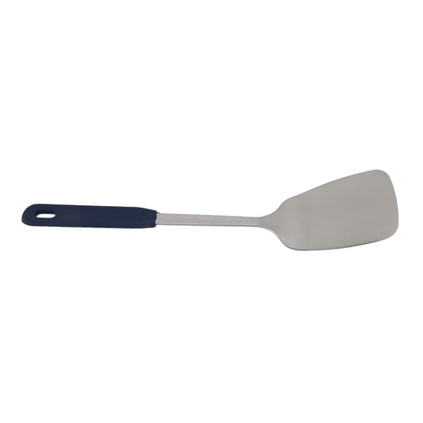 304 Stainless Steel Slotted Spoon Spatula with Silicone Handle (No Holes)