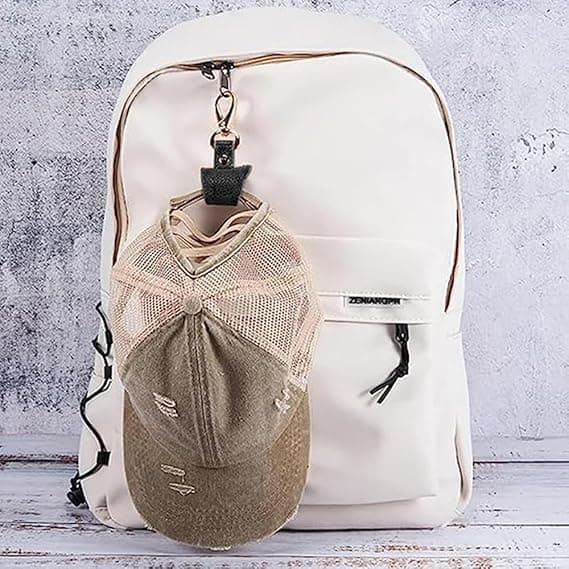 2 stk lær bærbar golf baseballcaps klips multifunksjonell hattklips for reise fotturer utendørsaktiviteter hattrem