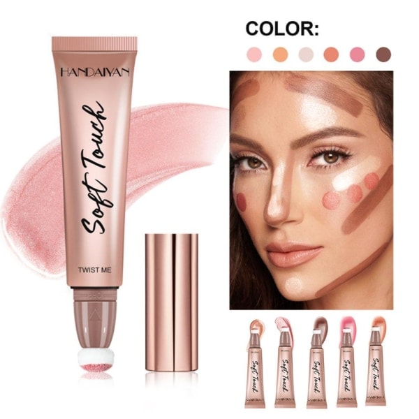 12ML Natural Blush Highlighter Matt 6 Färg Blush H1#Highlight one size