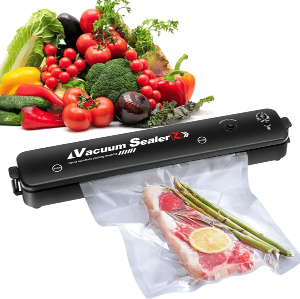 Vakuumförpackningsmaskin för mat Vakuumförseglare + 10 påsar