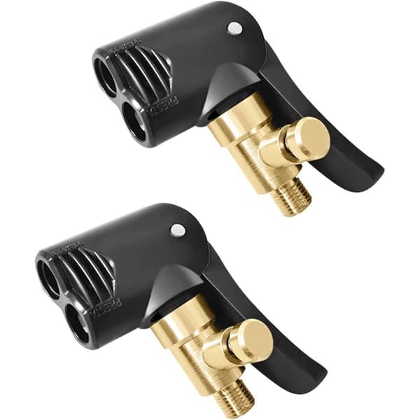 2 stycken cykelpumpmunstycke, pumpmunstycke, ventilpumpadapter (2 i 1, kan tömma luft)