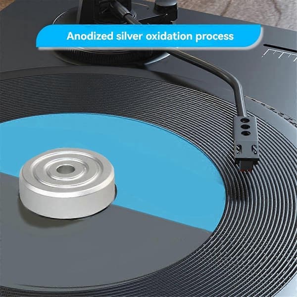 Vinyl Record Weight Stabilizer Disc Balanced Clamp for Turntable LP Player Accessories Silver